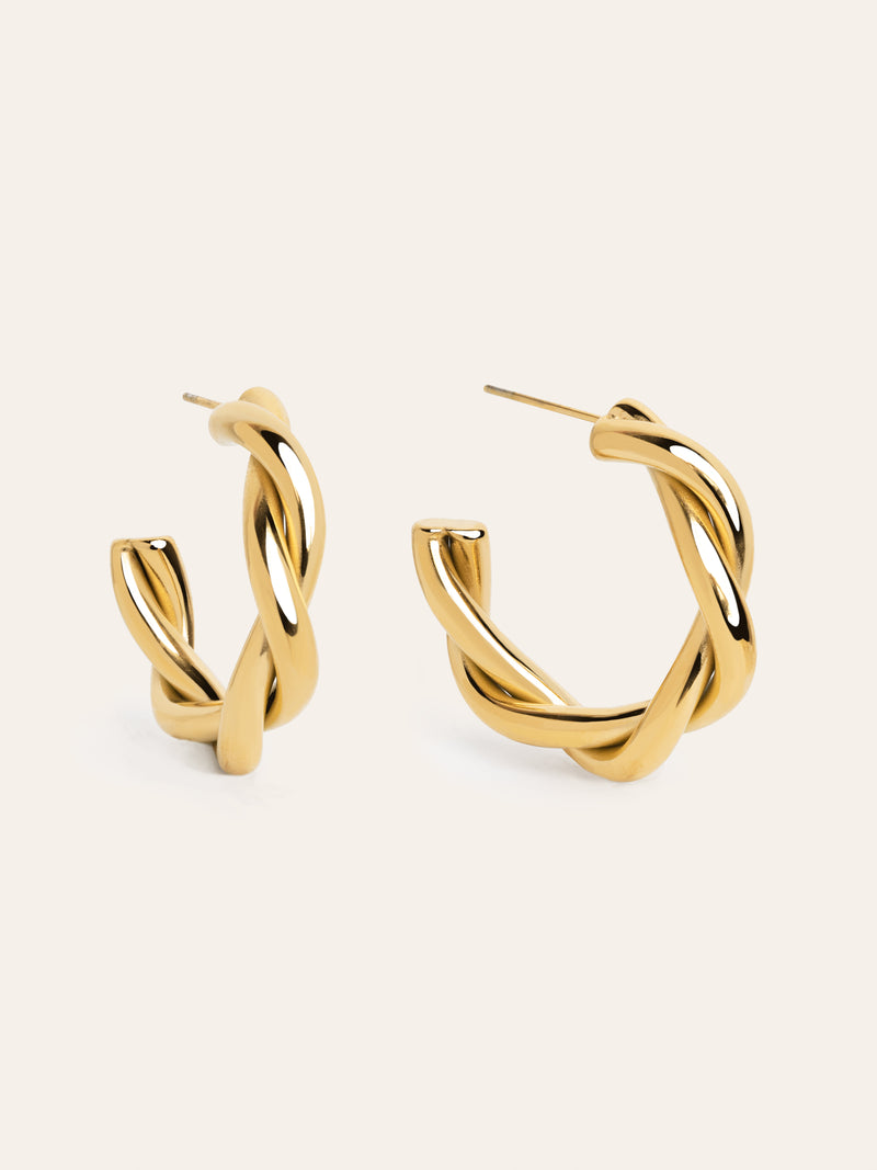 Aro Lina Einzelner Ohrring, Edelstahl, vergoldet