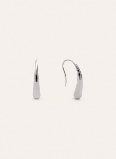 Pendientes Long Gota Acero