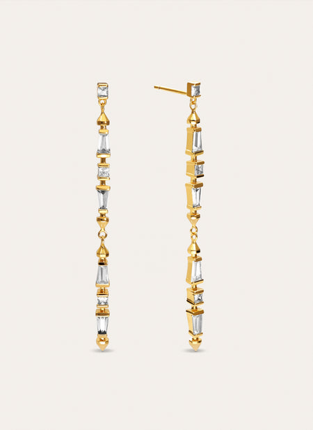 Pendientes Long Iris Baño Oro