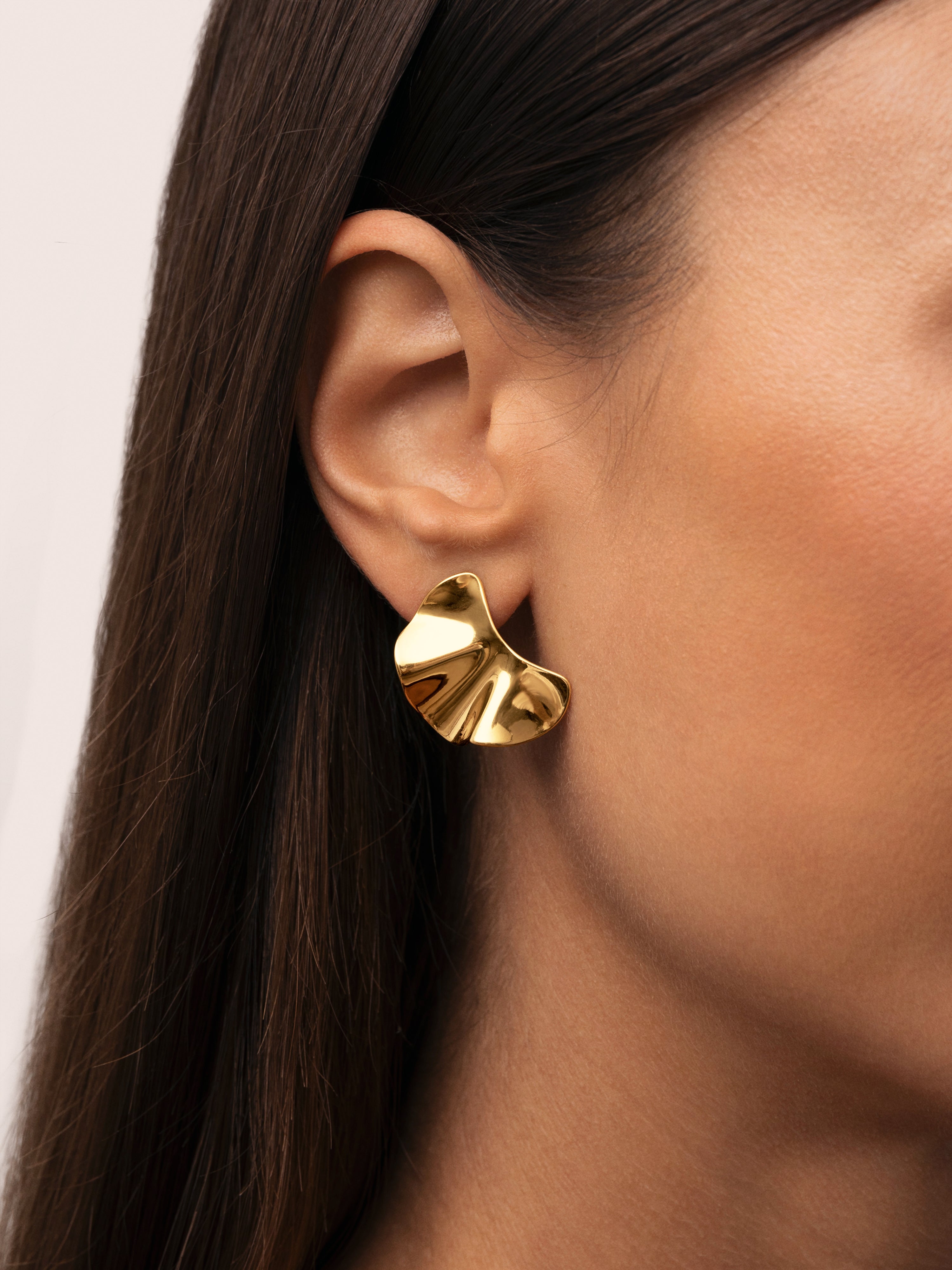 Pendientes Lora Acero Baño Oro