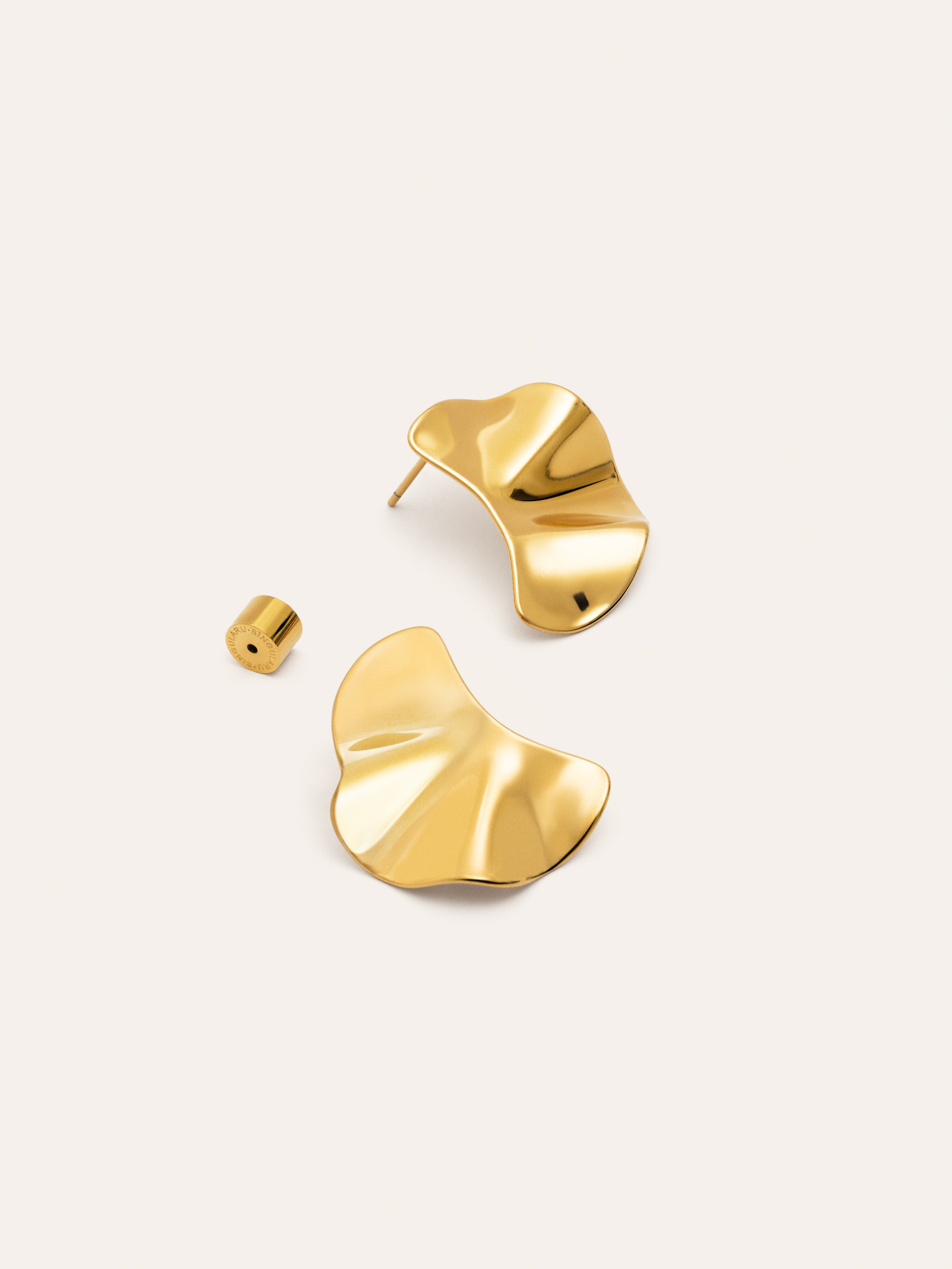 Pendientes Lora Acero Baño Oro