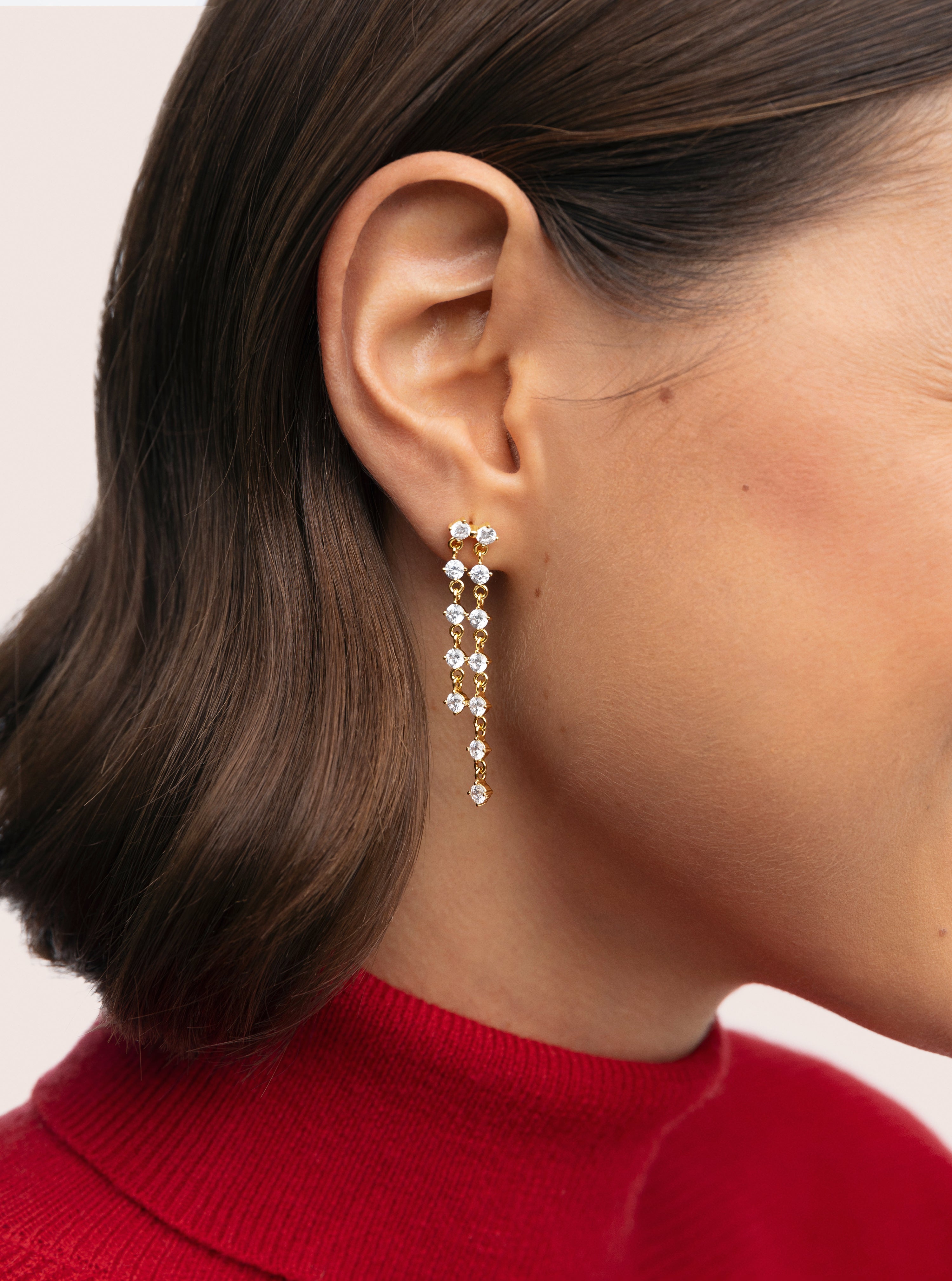 Long Scarlett Gold Earrings