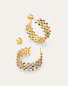 Pendientes Mini Bomb Enamel Acero Baño Oro