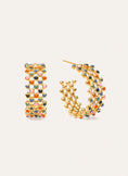 Boucles D'oreilles Mini Bomb Enamel Acier Plaqué Or