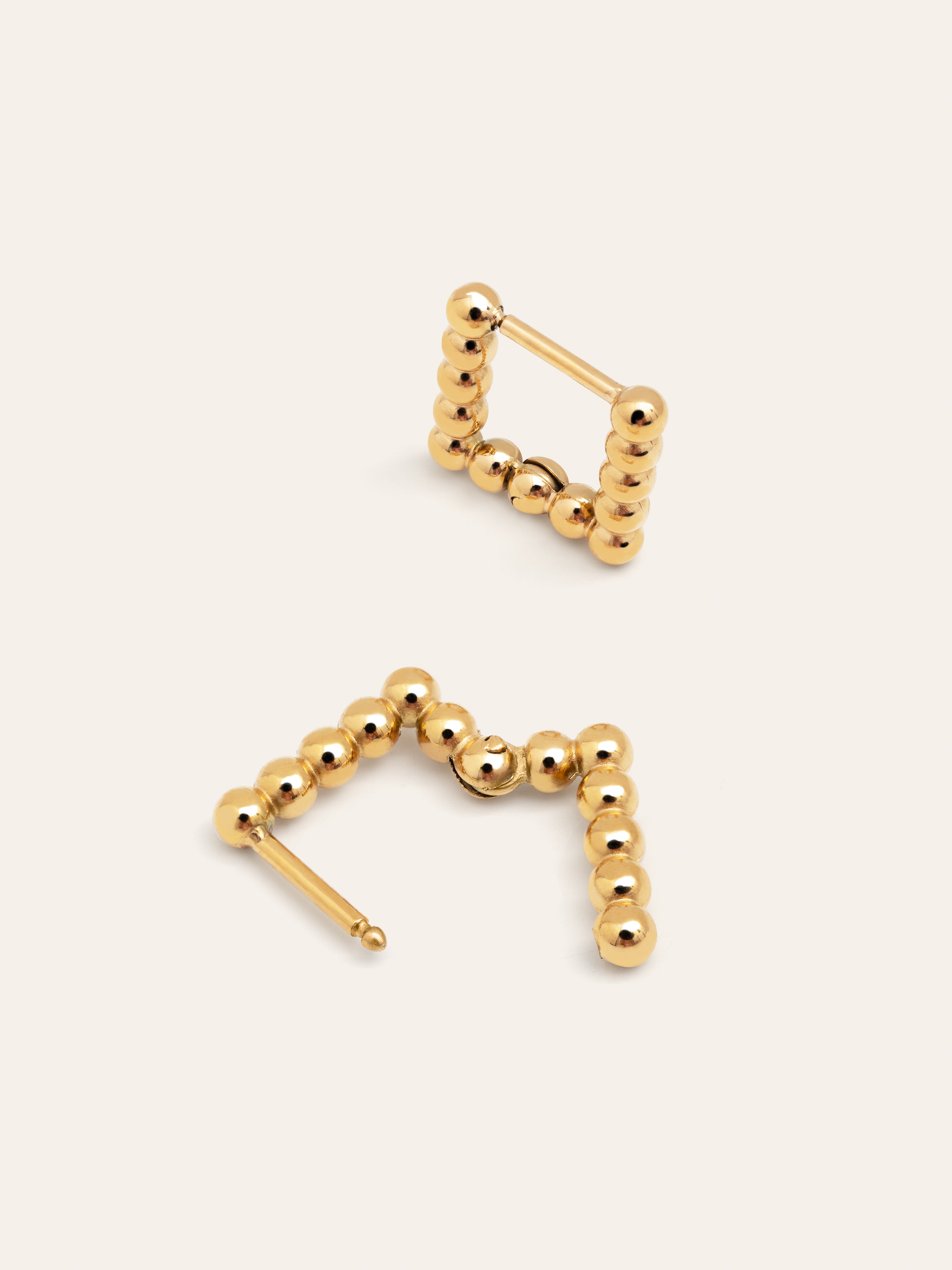 Mila Dots Stainless Steel Gold Earrings 