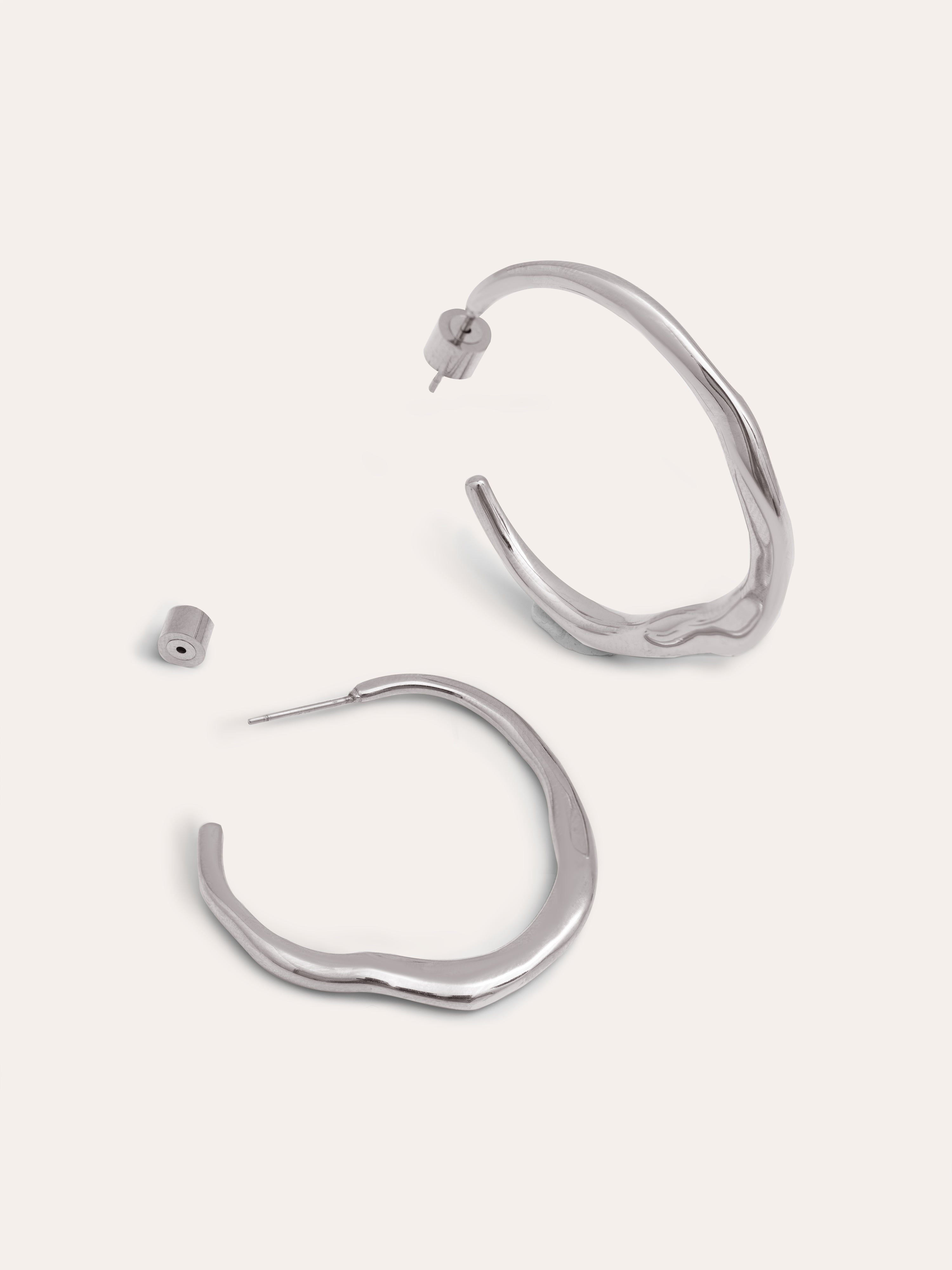 Odette Stainless Steel Hoop Earrings