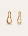 Organic Sea Stainless Steel Gold Earrings