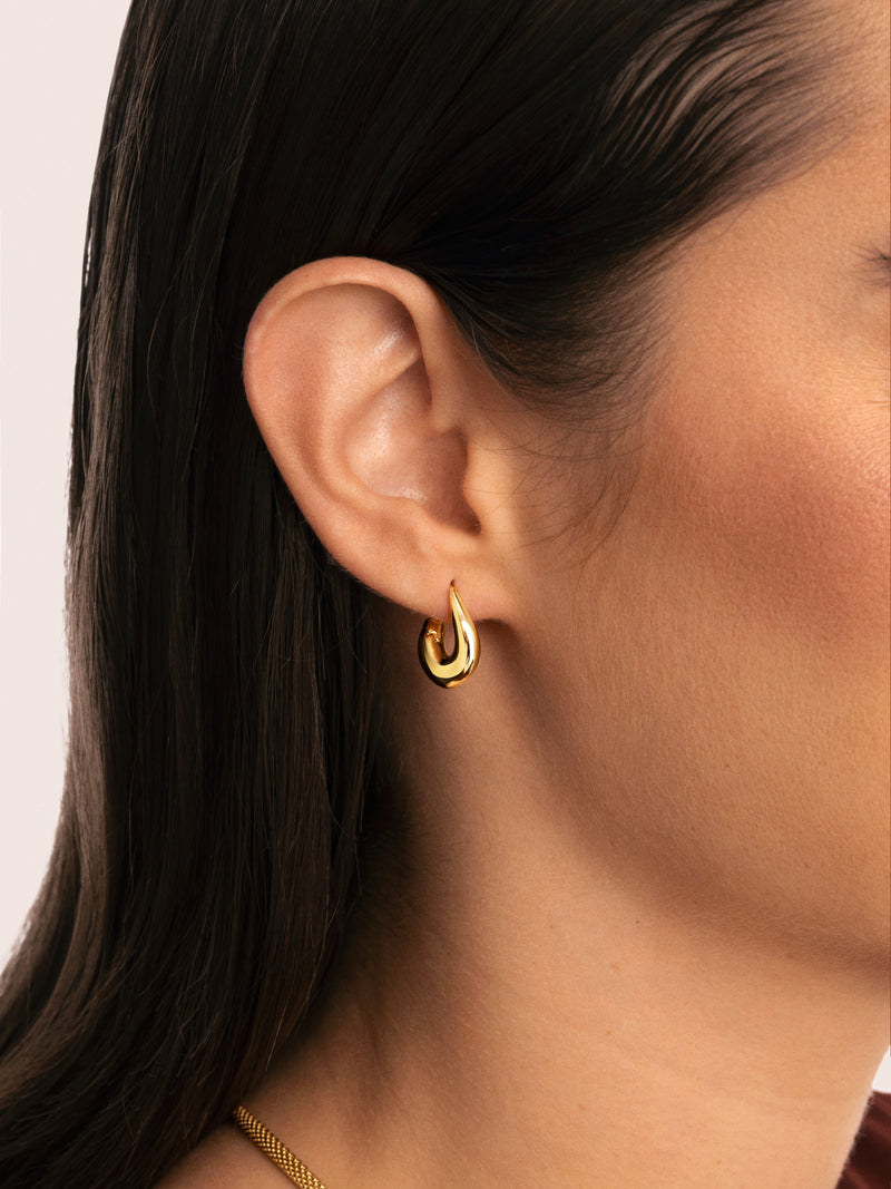 Boucles D'oreilles Organic Twist Plaqué Or
