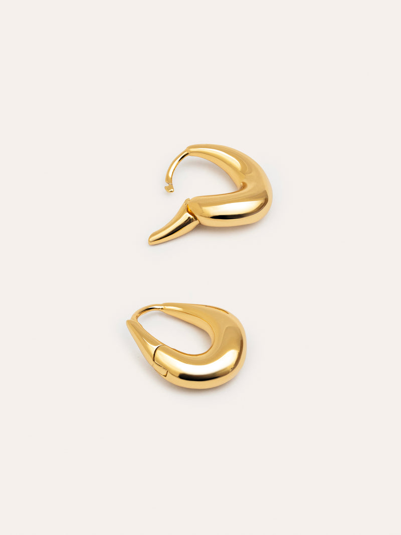 Boucles D'oreilles Organic Twist Plaqué Or