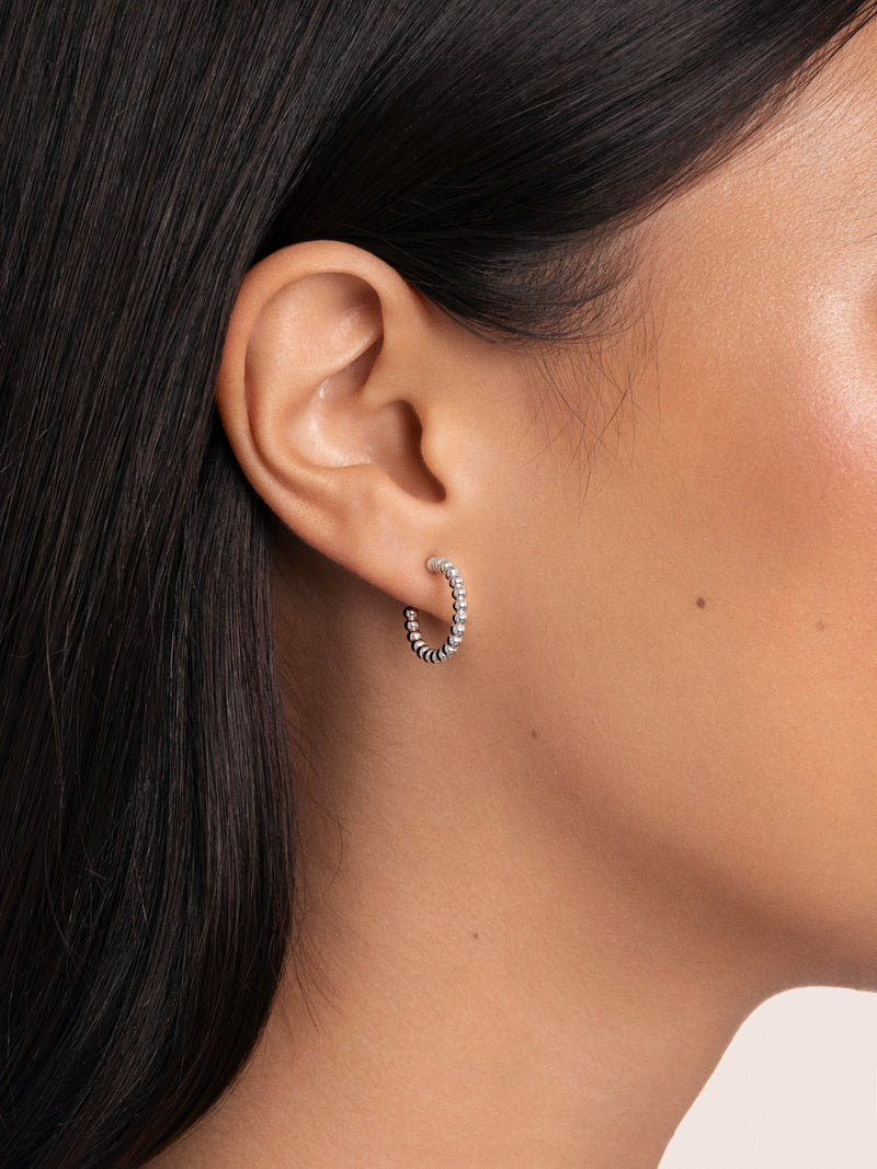 Boucles D'oreilles Pebble Dots S Acier