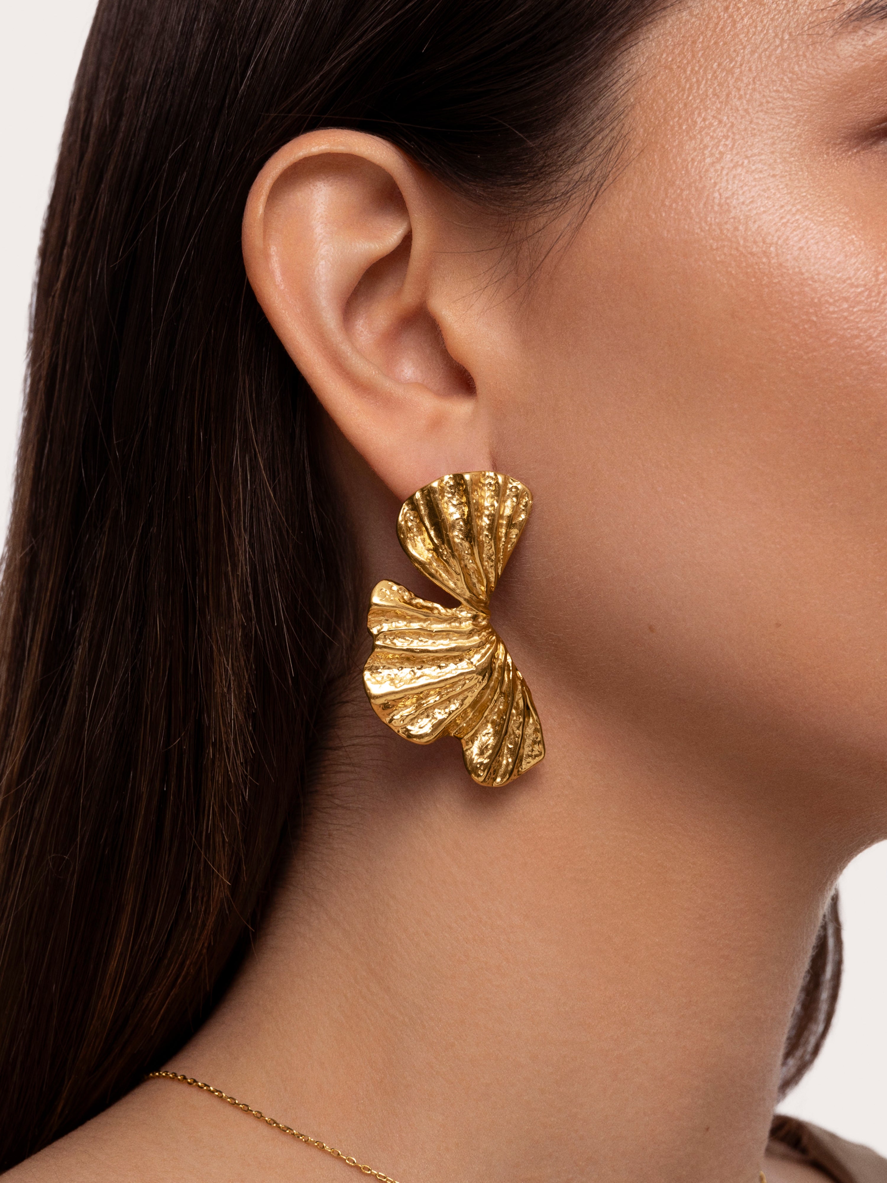 Portobello Stainless Steel Gold Earrings 