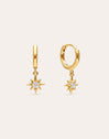 Boucles d'oreilles Étoile Polaire Plaqué Or