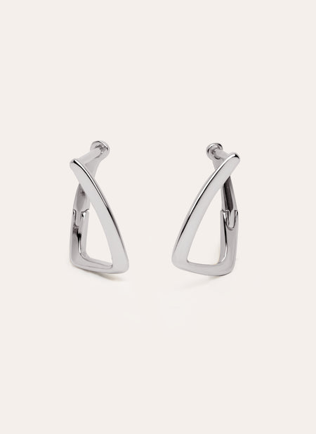 Pendientes Prisma Plata