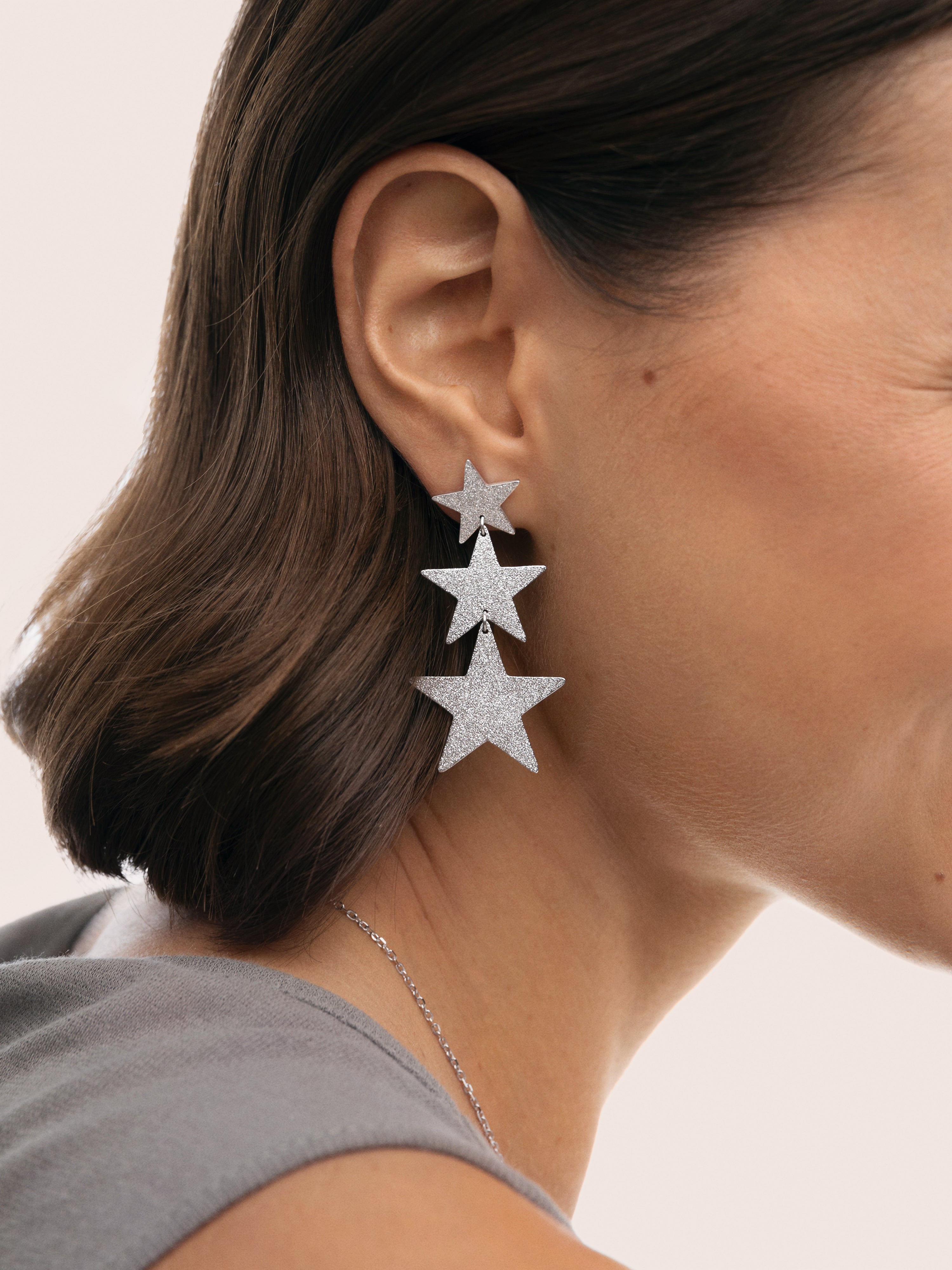 Shinning Stars Stainless Steel Earrings