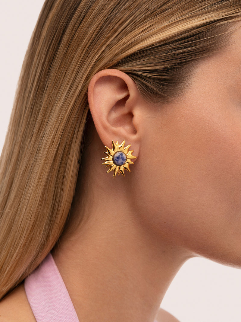 Pendientes Sole Catalina Acero Baño Oro