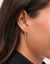 Boucles d'oreilles Star Punk Acier Plaqué Or - puesto en modelo