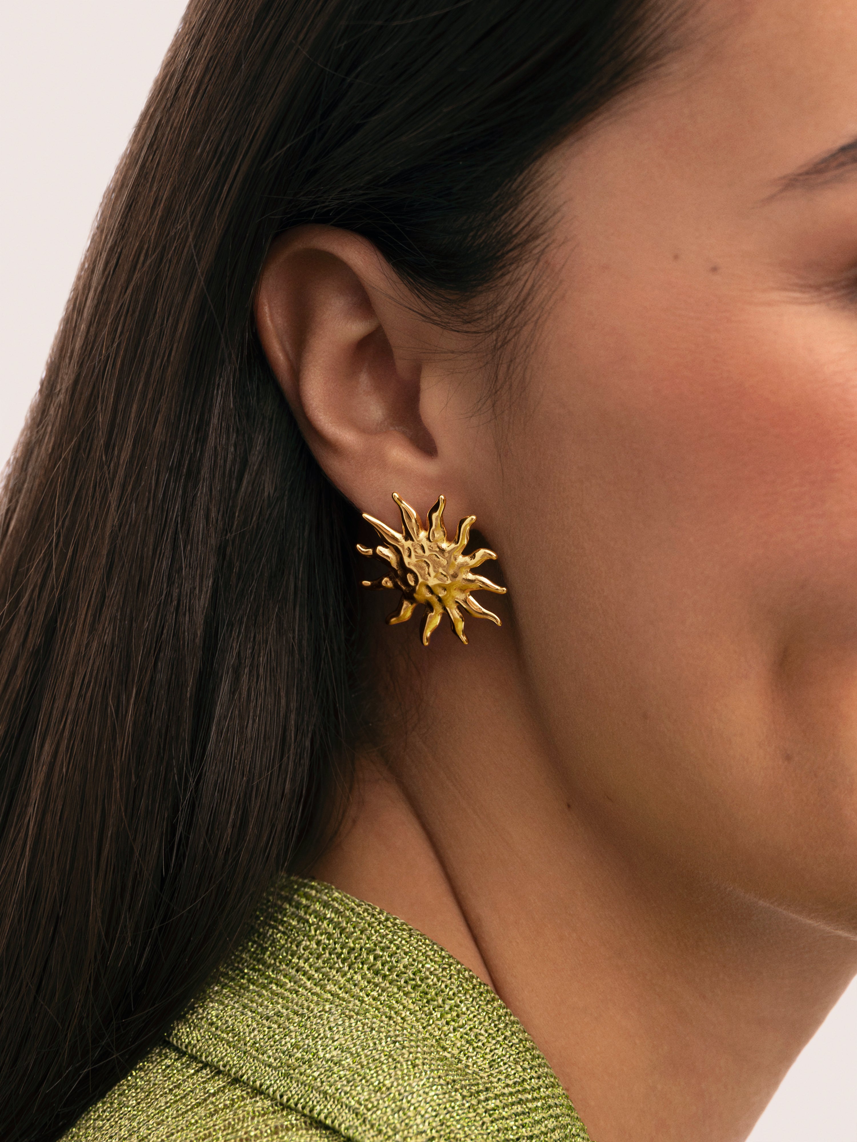 Ohrringe Sunna Edelstahl mit 18kt Goldbeschichtung