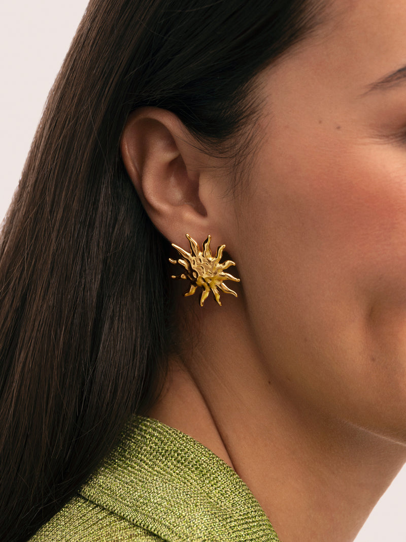 Ohrringe Sunna Edelstahl mit 18kt Goldbeschichtung