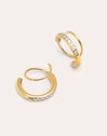 Pendientes Swirl Acero Baño Oro