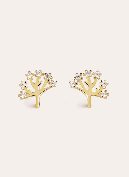 Tree of Life Gold Earrings