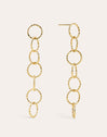 Twist Circles & Circles Gold Earrings