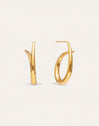 Twist Steel Gold-Plated Earrings