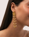 Pendientes Zafira Shells Acero Baño Oro