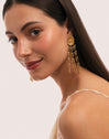 Pendientes Zafira Shells Acero Baño Oro