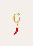 Chilly Pepper Enamel Gold Single Earring 