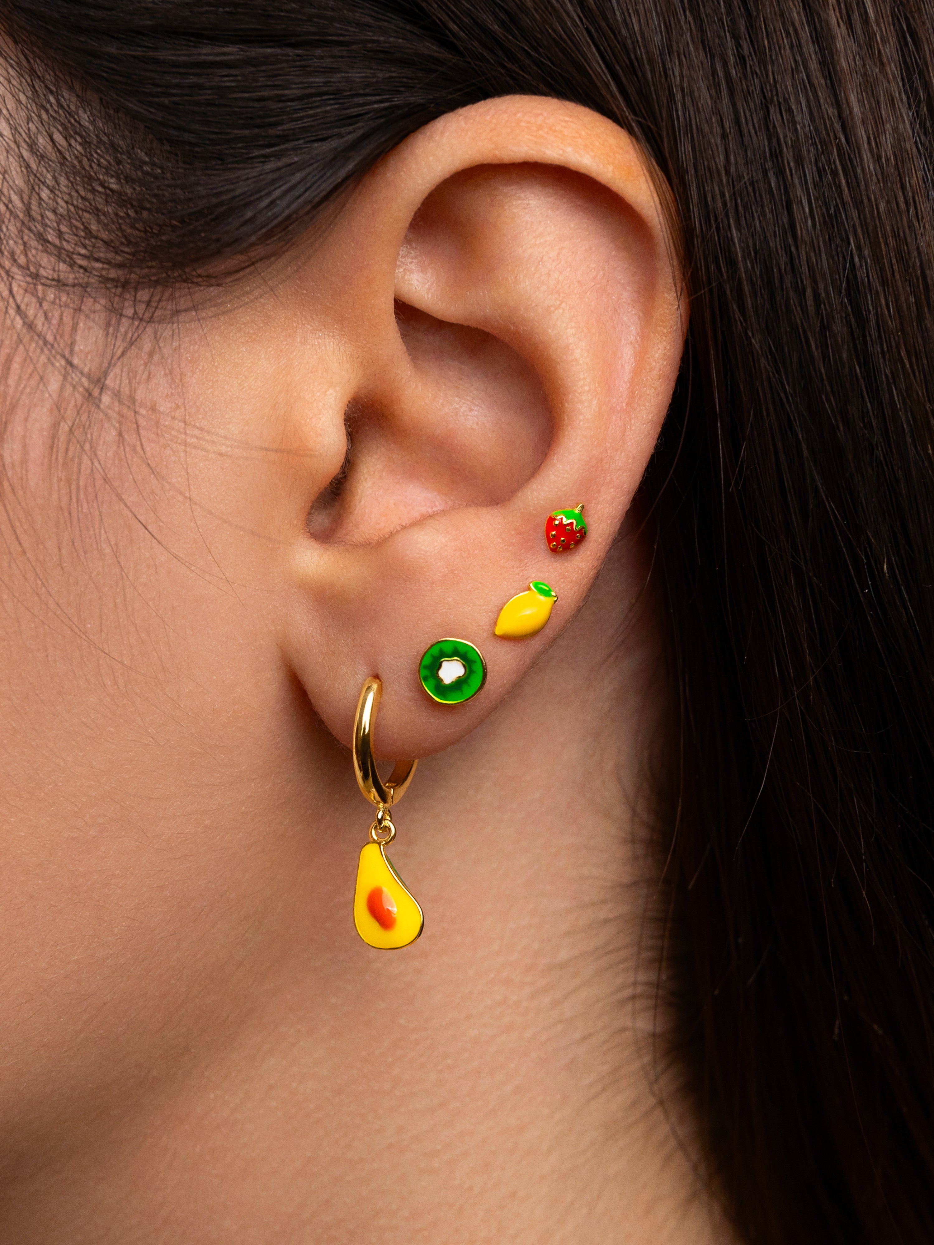 Lemon Gold Single Earring 