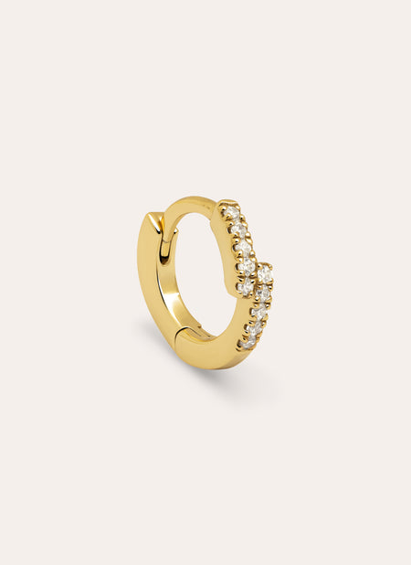 Cleo Crossed Gold Single Earring