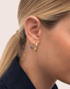 Catalina Stones Hoop Gold Single Earring