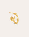 Double Light Single Hoop Gold Earring 