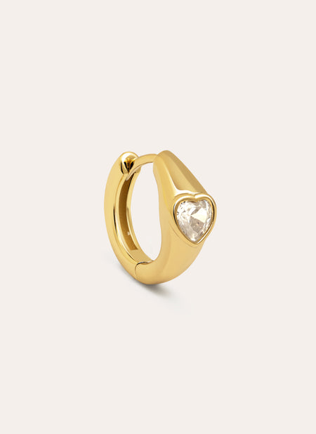 Heart Gold Baño Single Earring