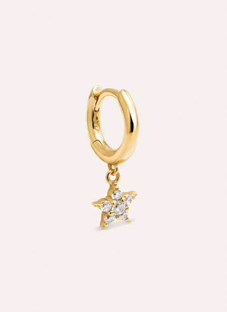 Starlight Gold Hoop Single Earring