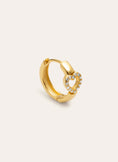 Single Hoop Earring Heart Gold Plated