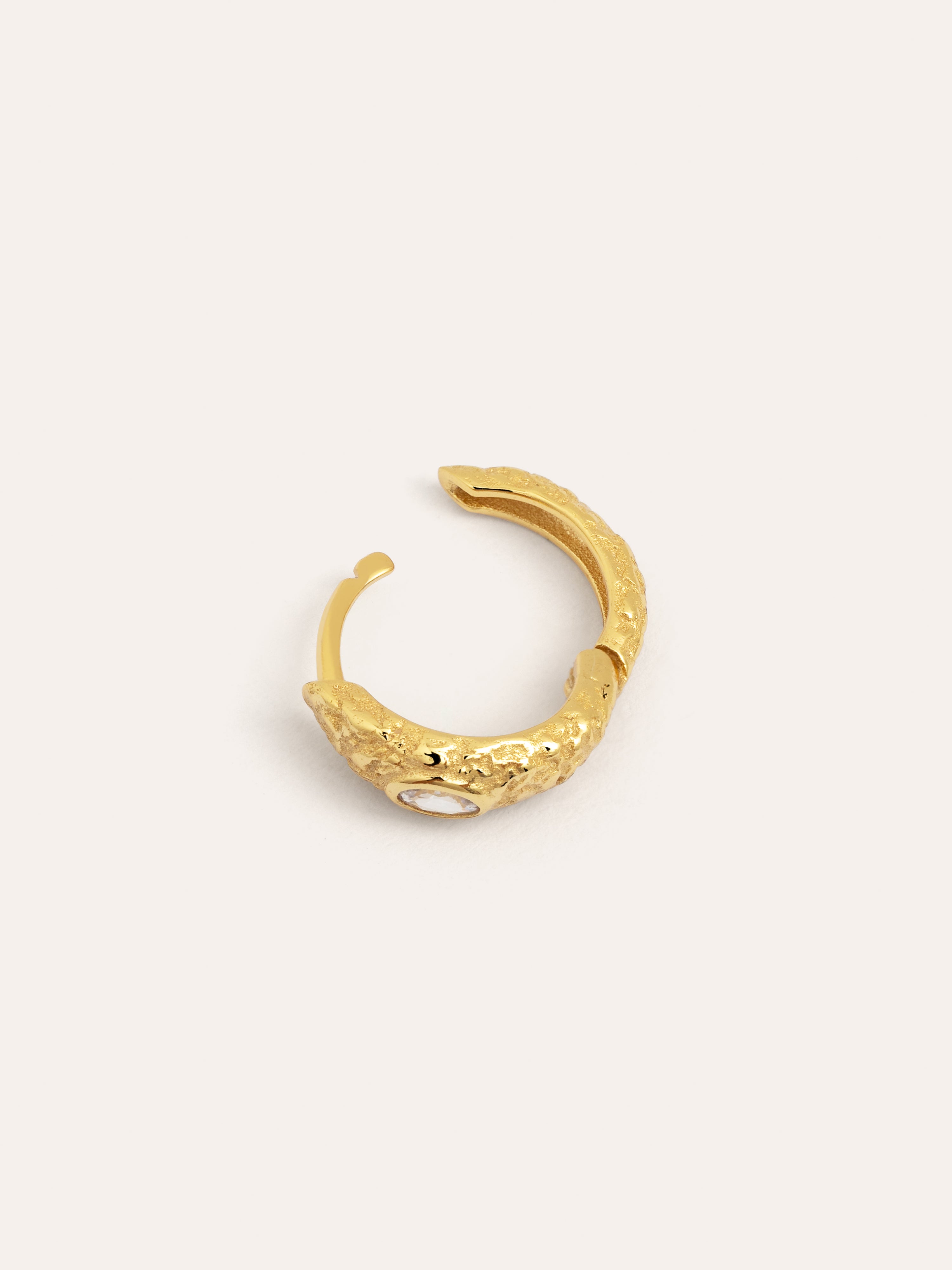 Organic River Gold Single Earring Hoop