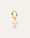 Mushroom Pink Gold Single Earring 