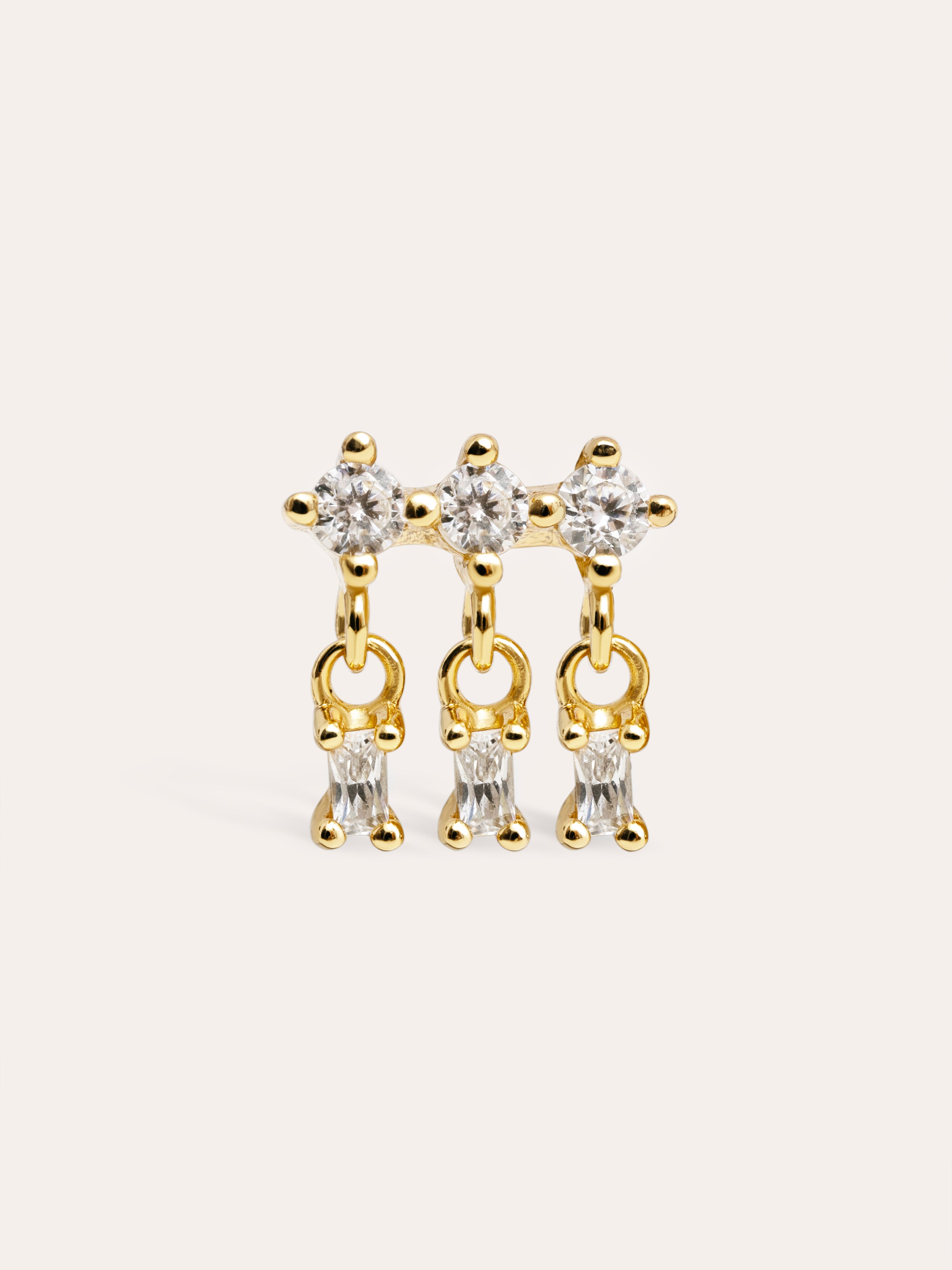 Spark Gold Single Earring 