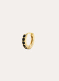 Single Hoop Earring Cleo M Black Gold Plated