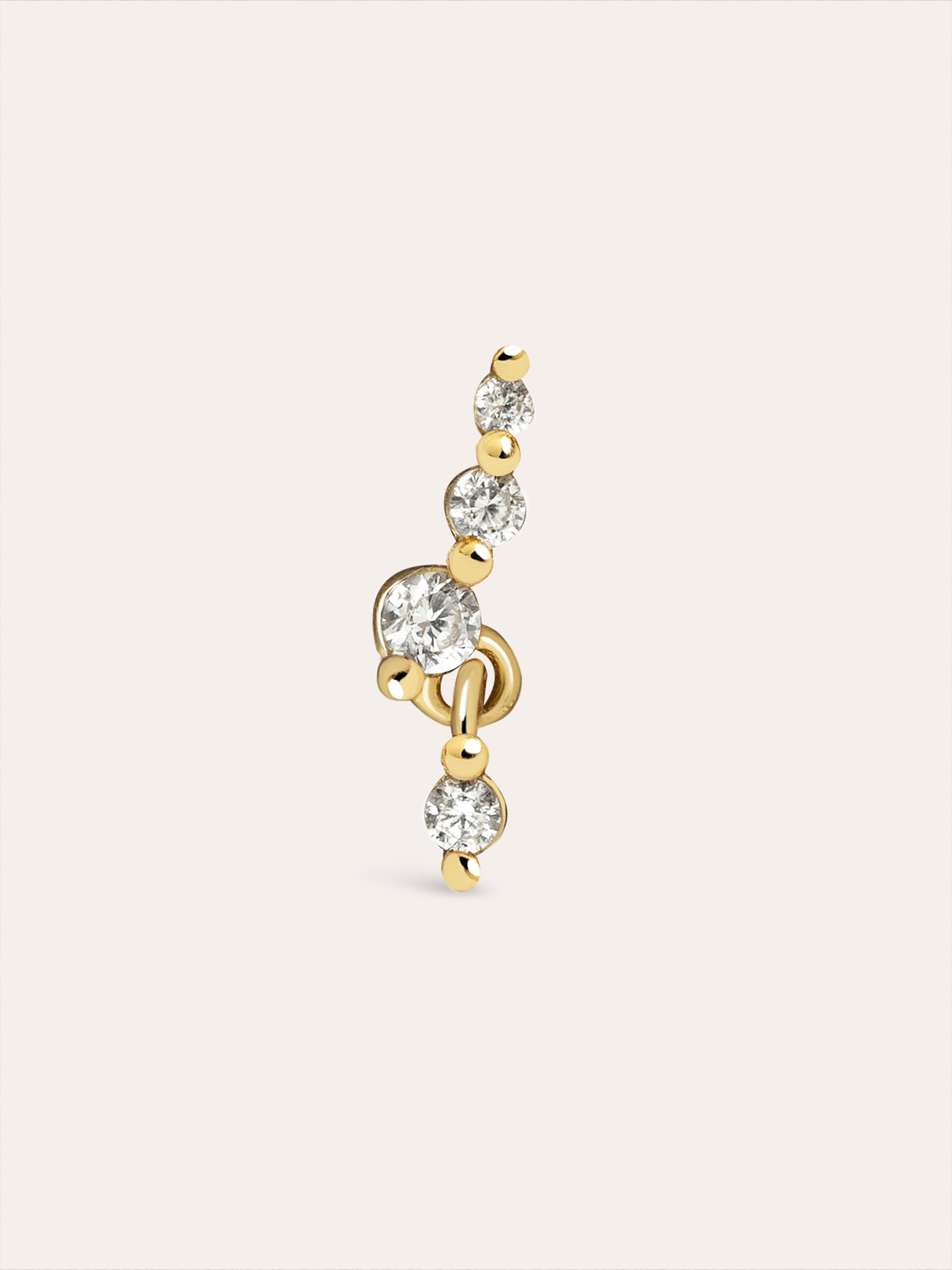 Comet Gold Single Earring