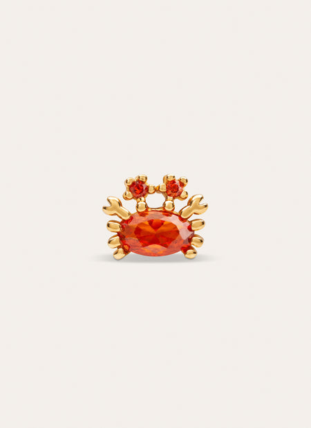 Losse oorbel Sea Crabby verguld met 18kt goud