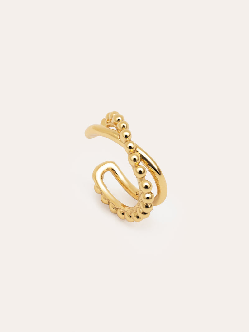 Ear Cuff Nina Einzelner Ohrring Silber, vergoldet 