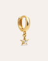 Pendiente Suelto Aro Dance Star Baño Oro
