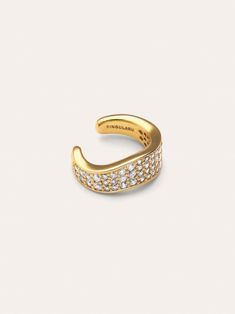 Einzelner Ohrstecker Ear Cuff Scarlett Vergoldet