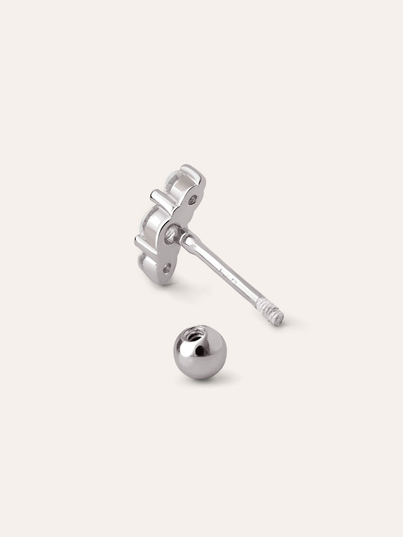 Freesia Spark Einzelner Ohrring Silber