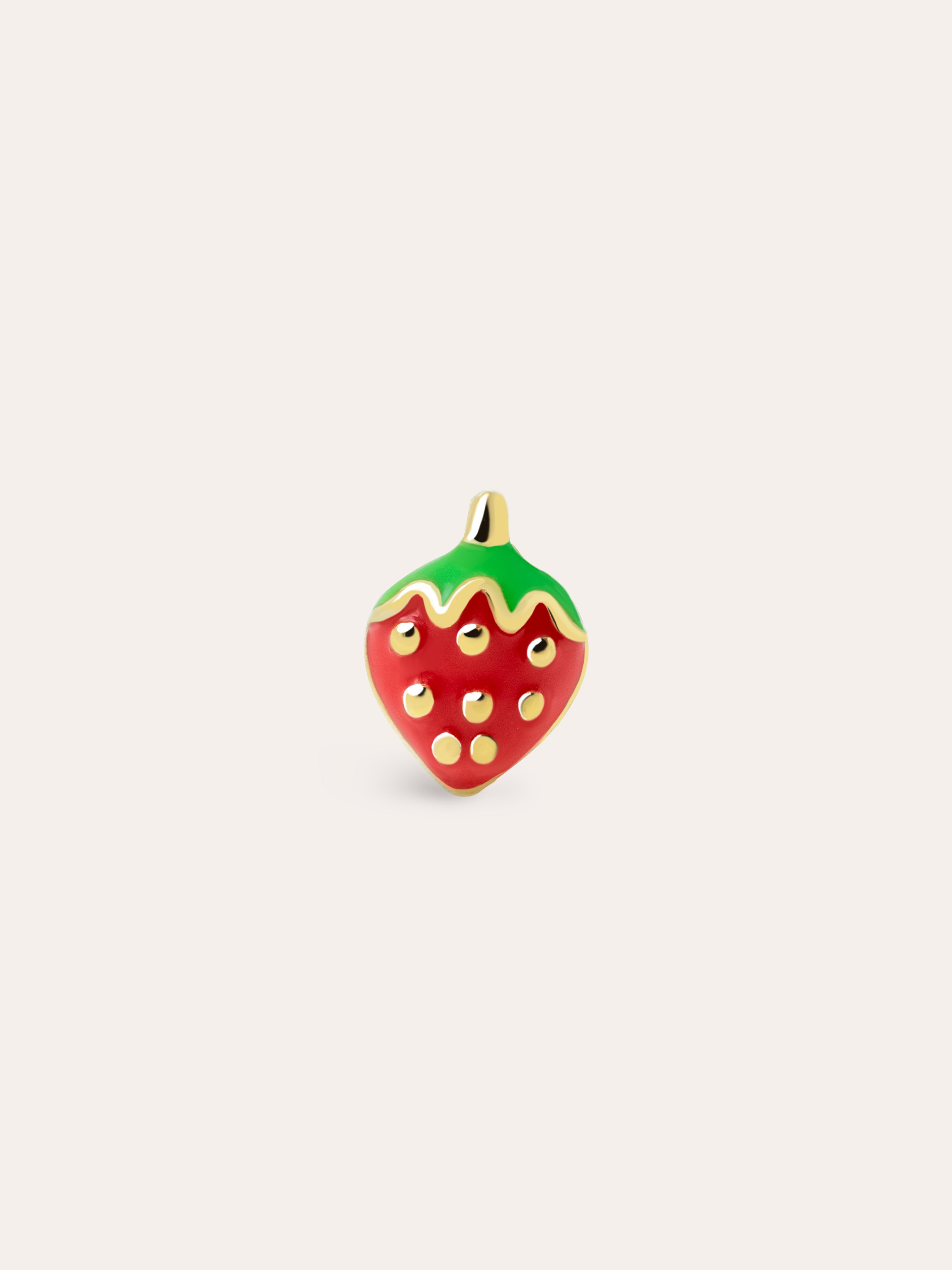 Strawberry Gold Single Earring 