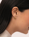 Boucle D’oreille à L’unité Goutte Argent Plaqué Or