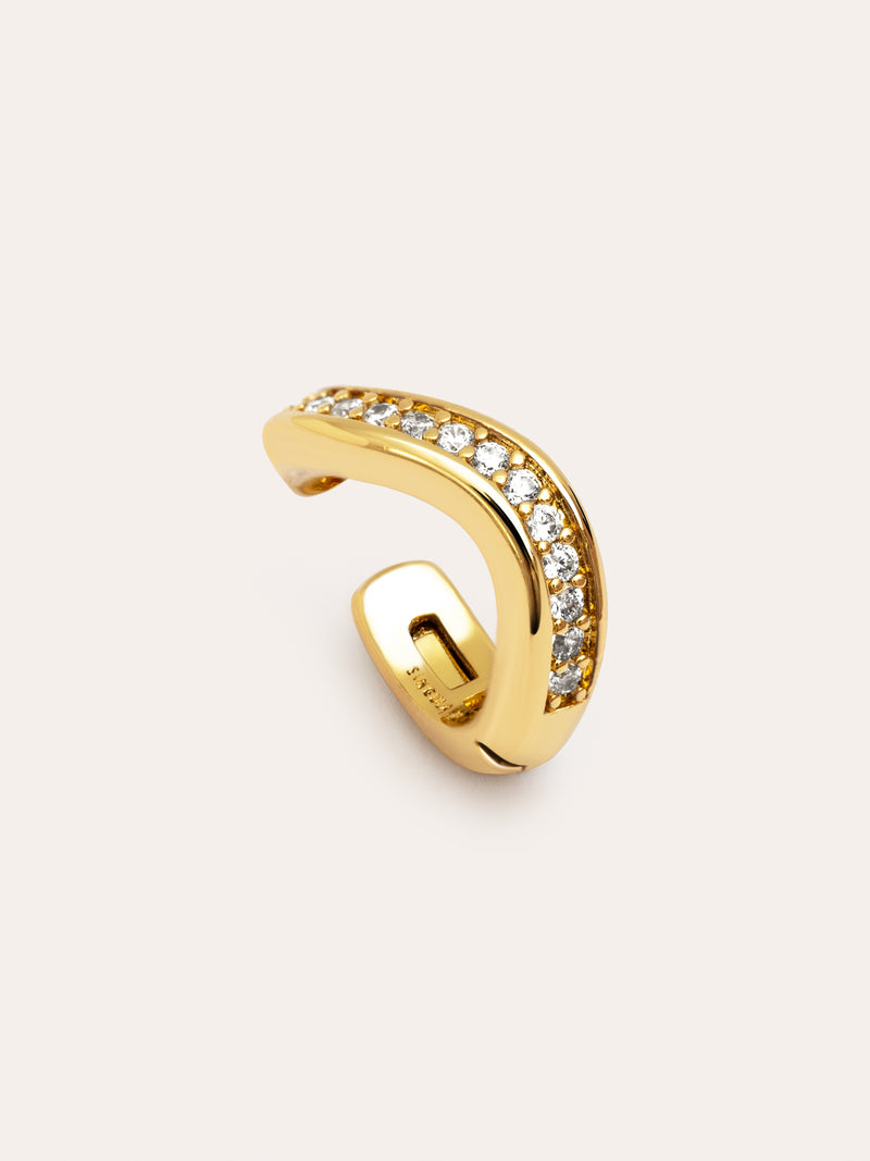 Ear Cuff Hailey Einzelner Ohrring, vergoldet