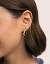 Boucle D’oreille à L’unité Lune Spark Argent Plaqué Or